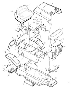 Part Location Diagram of F-99796 Briggs and Stratton Instruction Book and Parts List